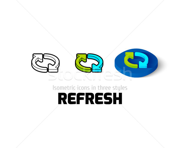 Refresh icon in different style Stock photo © sidmay