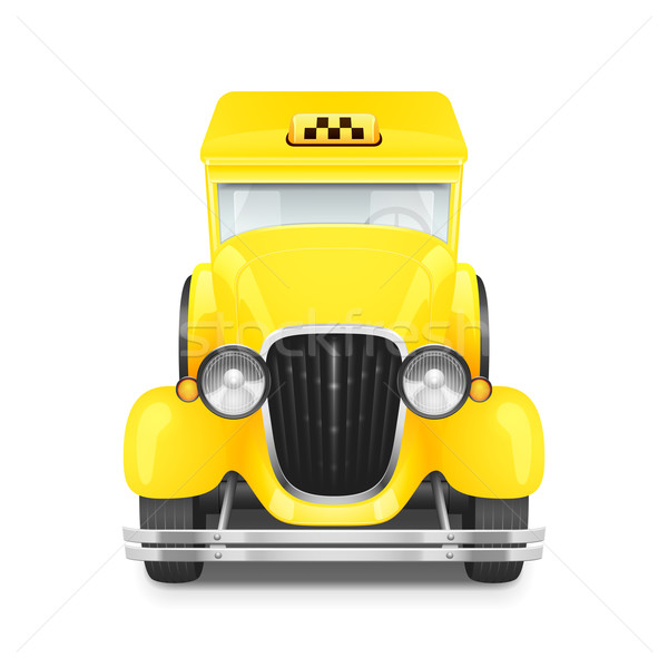 Retro coche icono amarillo taxi carretera Foto stock © sidmay