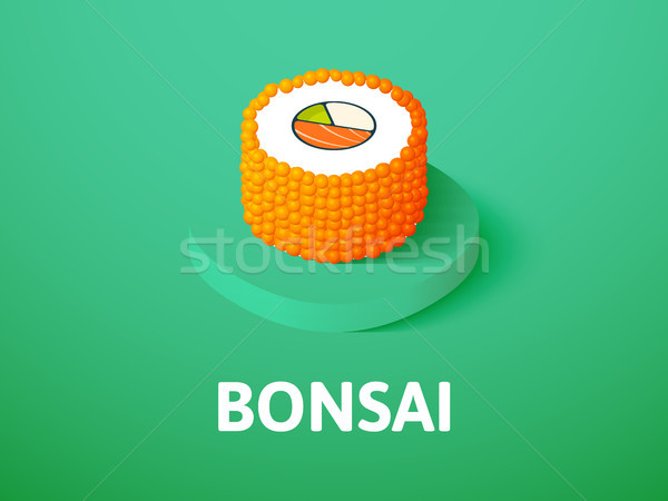 Bonsai izometrice icoană izolat culoare vector Imagine de stoc © sidmay