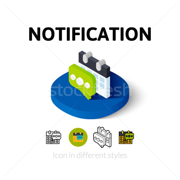 Notification icon in different style Stock photo © sidmay