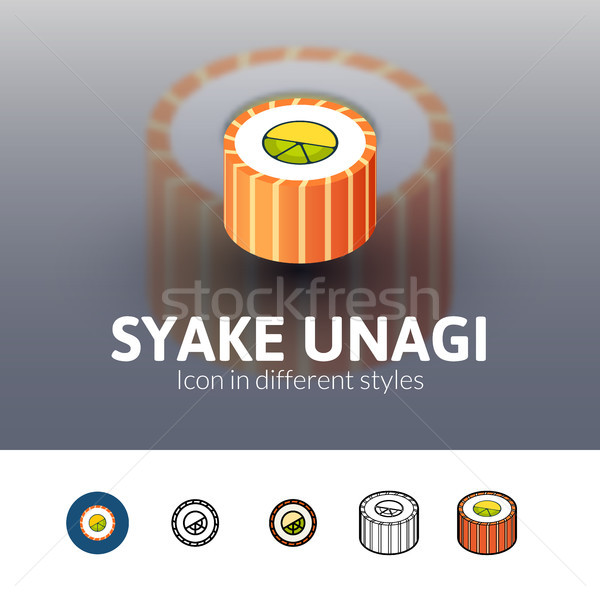 Syake unagi icon in different style Stock photo © sidmay
