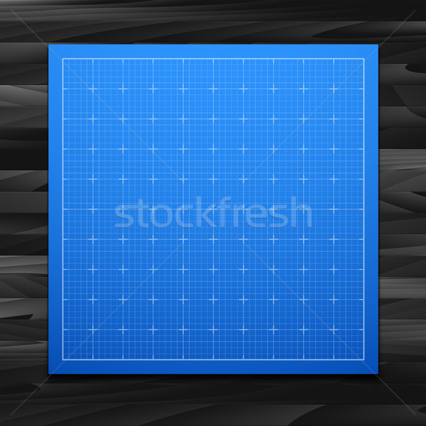 Stockfoto: Blauw · geïsoleerd · vierkante · grid · schaduw · houtstructuur