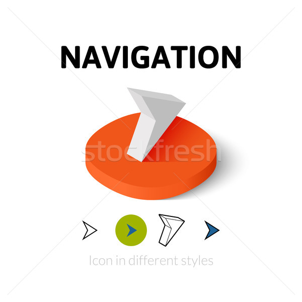 Navigation icon in different style Stock photo © sidmay