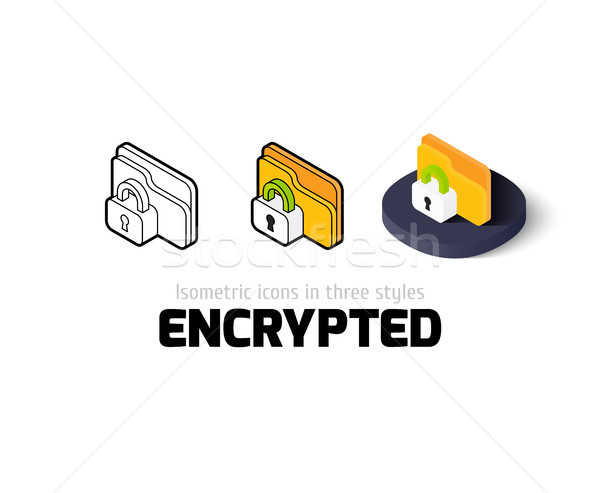 Encrypted icon in different style Stock photo © sidmay