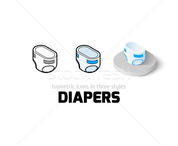 Diapers icon in different style Stock photo © sidmay