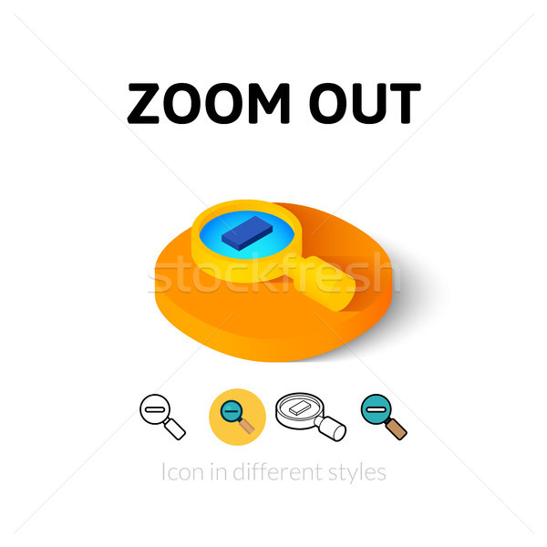 Zoom out icon in different style Stock photo © sidmay