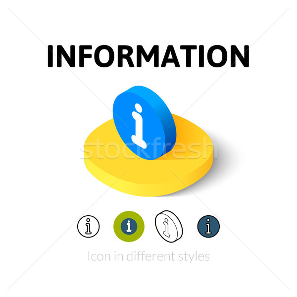 Foto stock: Información · icono · diferente · estilo · vector · símbolo