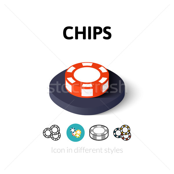 Chips icon in different style Stock photo © sidmay