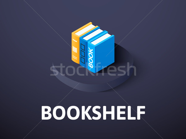 книжная полка изометрический икона изолированный цвета вектора Сток-фото © sidmay