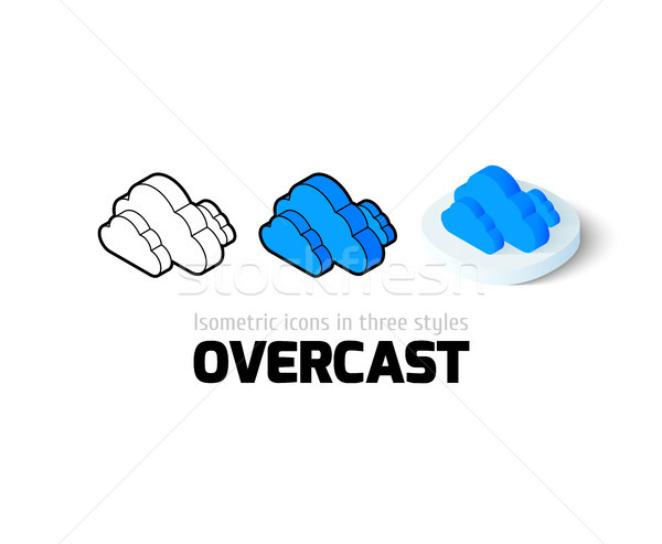 Overcast icon in different style Stock photo © sidmay