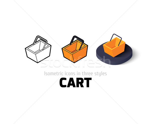 Stock photo: Cart icon in different style