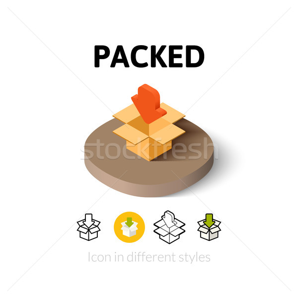 Packed icon in different style Stock photo © sidmay