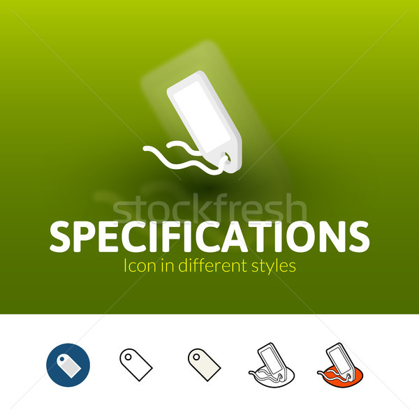 Specifications icon in different style Stock photo © sidmay