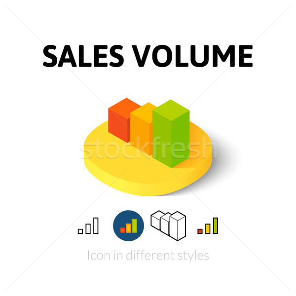 Vânzări volum icoană diferit stil vector Imagine de stoc © sidmay