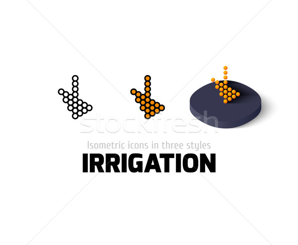 [[stock_photo]]: Irrigation · icône · différent · style · vecteur · symbole