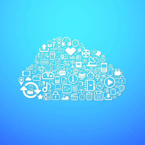 Computer cloud icon Stock photo © sidmay