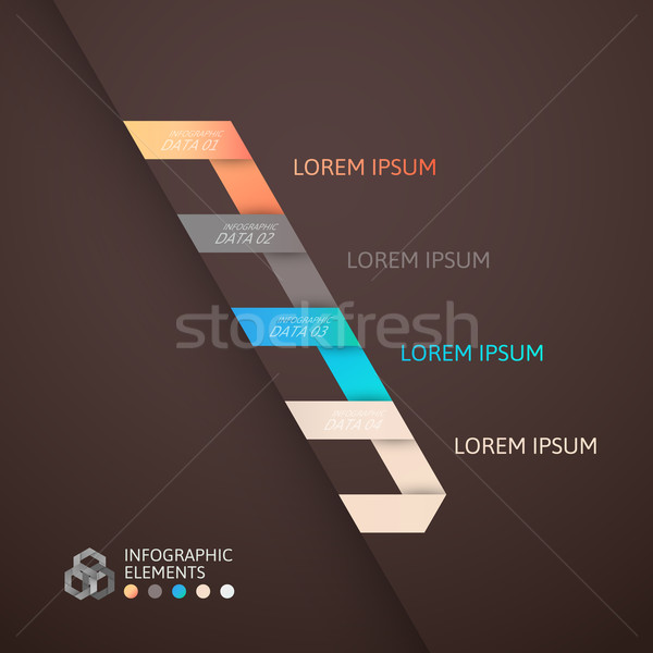 Stockfoto: Moderne · business · stap · origami · stijl · opties