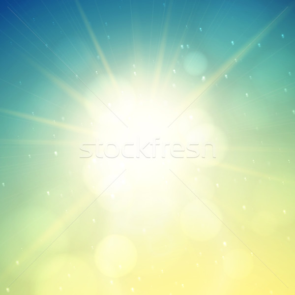 Summer background, summer sun with lens flare Stock photo © sidmay