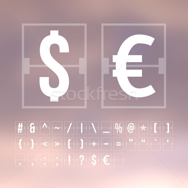 Gliederung Anzeigetafel Symbole Alphabet mechanische Panel Stock foto © sidmay