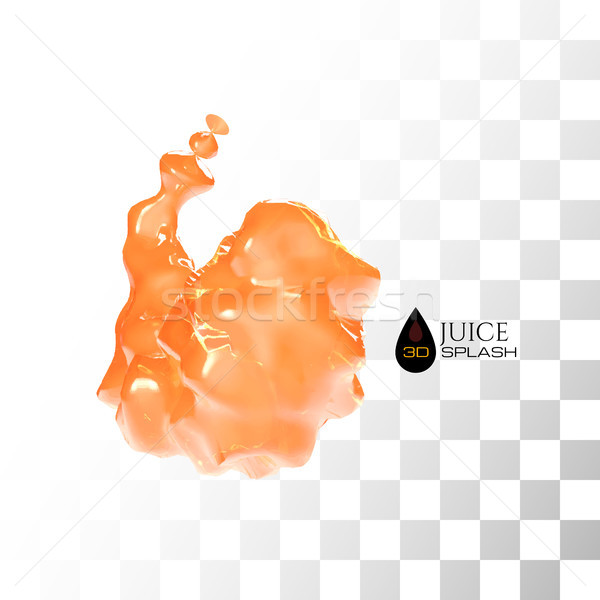 Orange 3D juice splash isolated on white Stock photo © sidmay