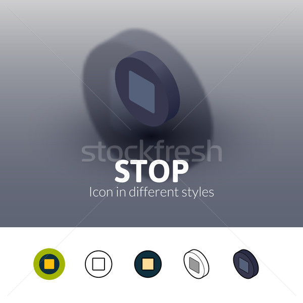 Stop icon in different style Stock photo © sidmay