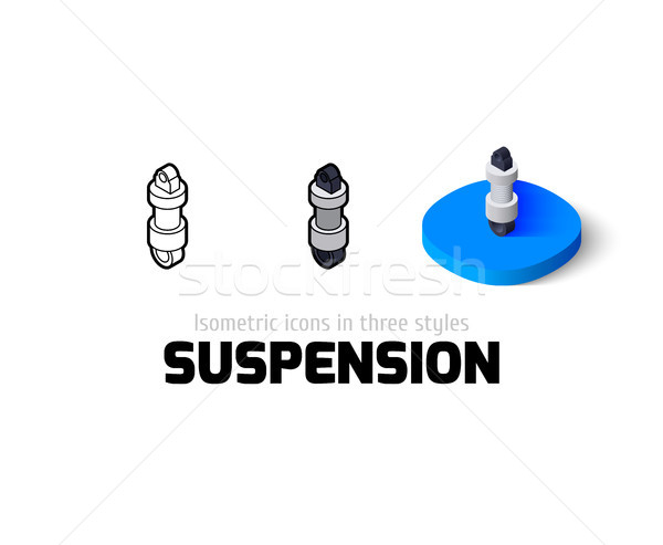 Suspension Symbol unterschiedlich Stil Vektor Symbol Stock foto © sidmay