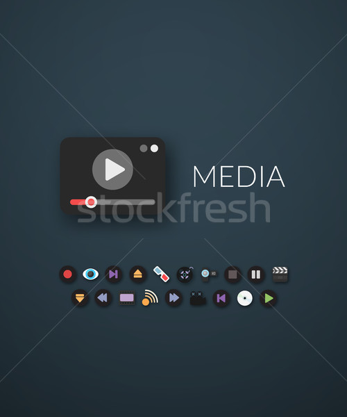 Flat design modern of brand identity style Stock photo © sidmay