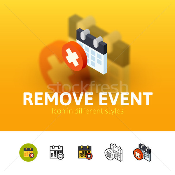 Remove event icon in different style Stock photo © sidmay