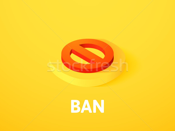 Prohibir icono aislado color vector Foto stock © sidmay