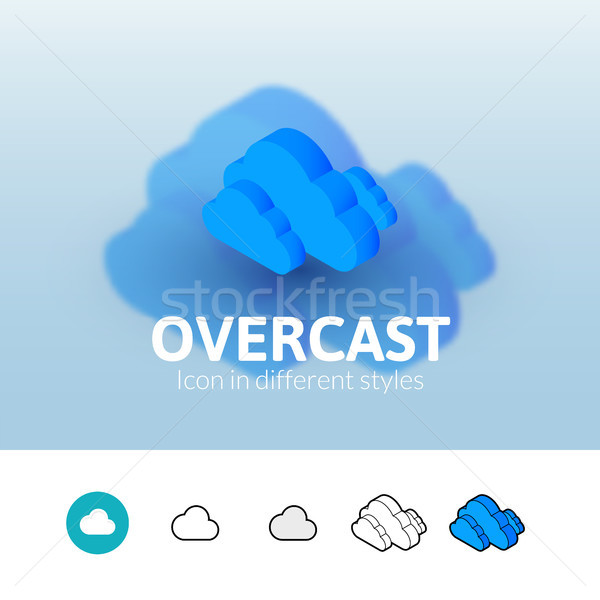 Overcast icon in different style Stock photo © sidmay
