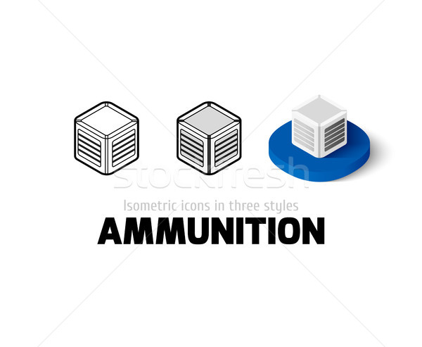 Stock photo: Ammunition icon in different style