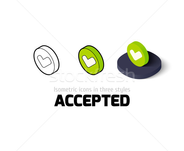 Accepted icon in different style Stock photo © sidmay