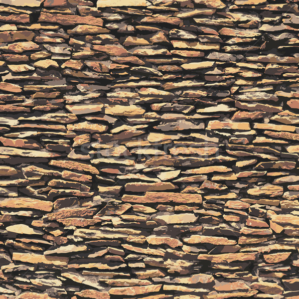 Stone wall, brown relief texture with shadow Stock photo © sidmay