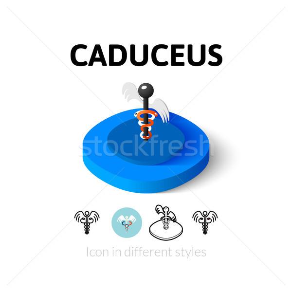 Caduceus icon in different style Stock photo © sidmay