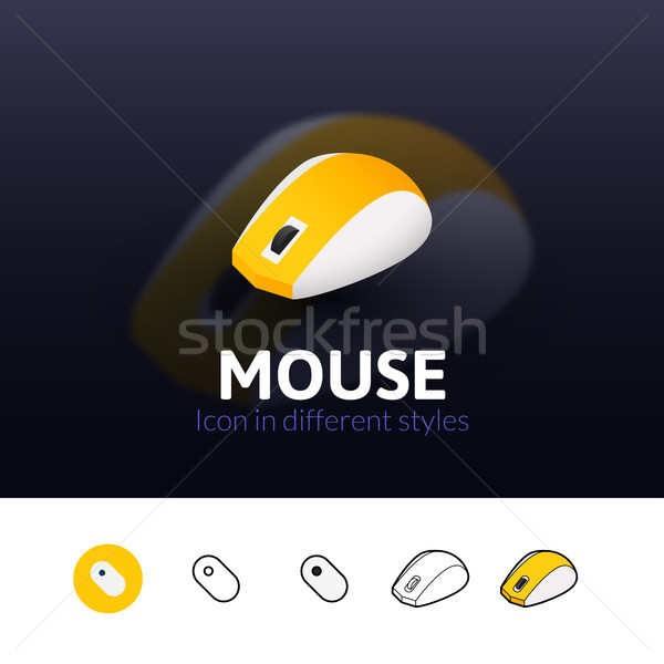 Mouse icon in different style Stock photo © sidmay