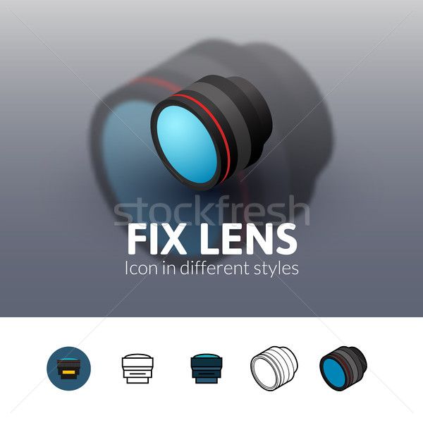 Fix lens icon in different style Stock photo © sidmay