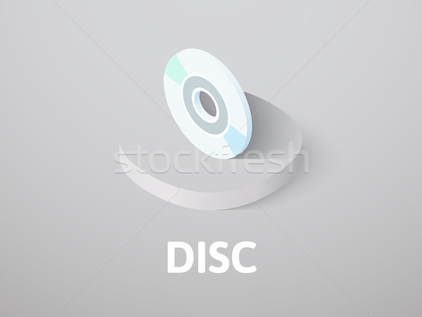Disc isometric icon, isolated on color background Stock photo © sidmay