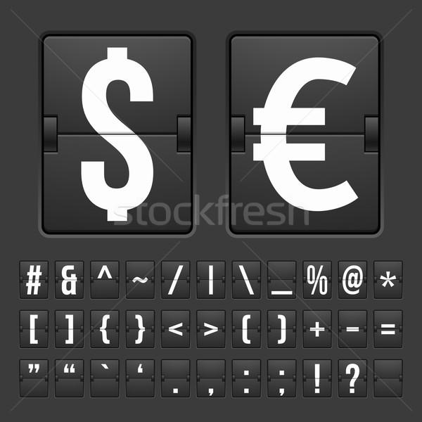 Scoreboard symbols alphabet mechanical panel Stock photo © sidmay