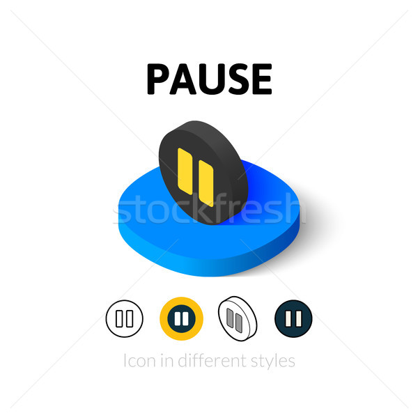 Pause icon in different style Stock photo © sidmay