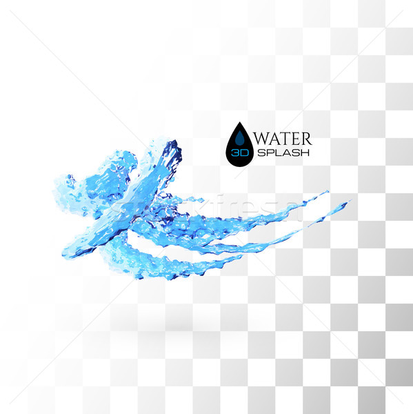 Stockfoto: Blauw · 3D · geïsoleerd · witte · vector