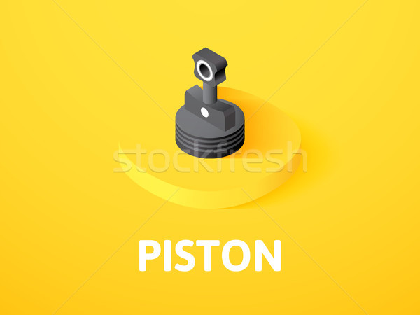 Piston isometric icon, isolated on color background Stock photo © sidmay