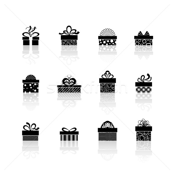 Vector gift box icons Stock photo © sidmay