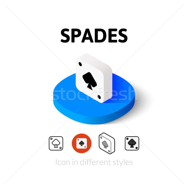 Spades icon in different style Stock photo © sidmay