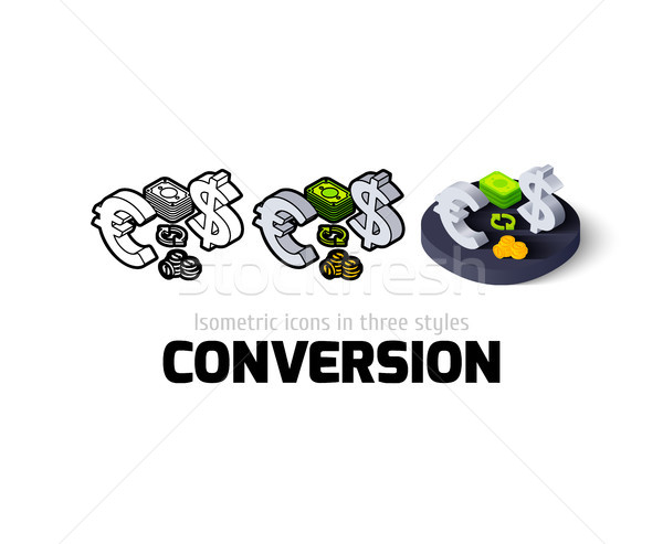 Conversion icon in different style Stock photo © sidmay