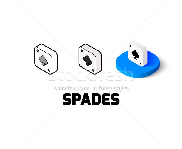 Spades icon in different style Stock photo © sidmay