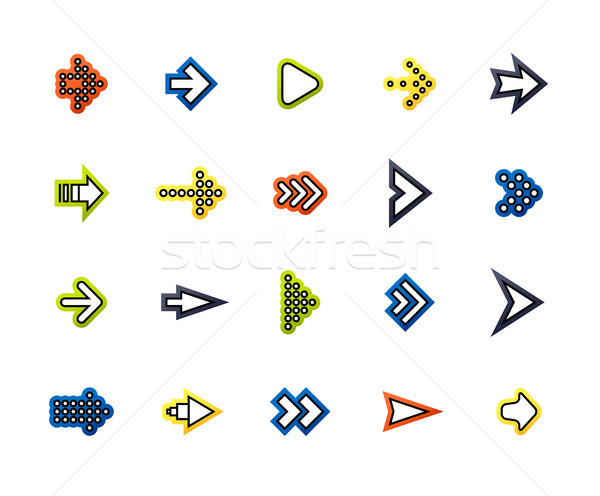 Outline icons thin flat design, modern line stroke style Stock photo © sidmay