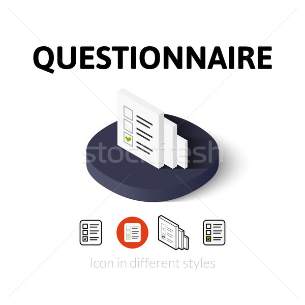 Questionnaire icon in different style Stock photo © sidmay