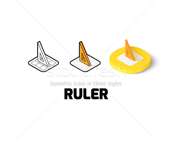 Ruler icon in different style Stock photo © sidmay