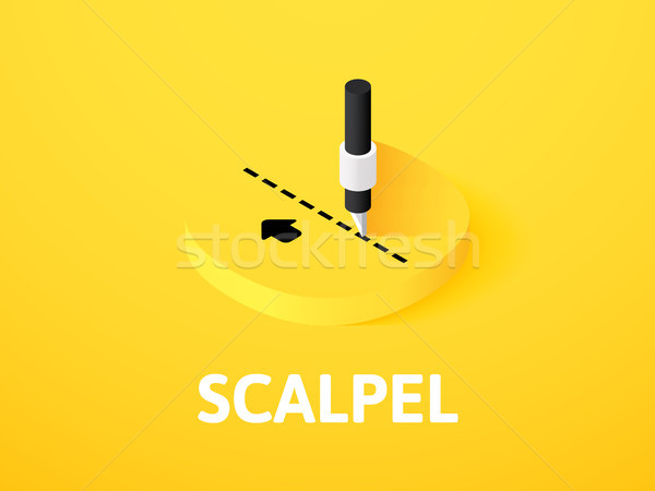 Scalpel isometric icon, isolated on color background Stock photo © sidmay
