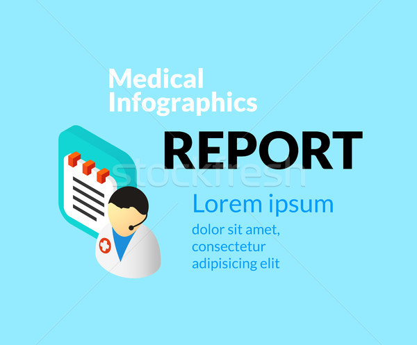 Stock fotó: Orvosi · egészségügy · infografika · szett · izometrikus · ikonok